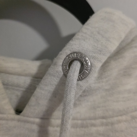 Superdry Light Gray and Dark Green Women's Hoodie - Picture 3 of 9